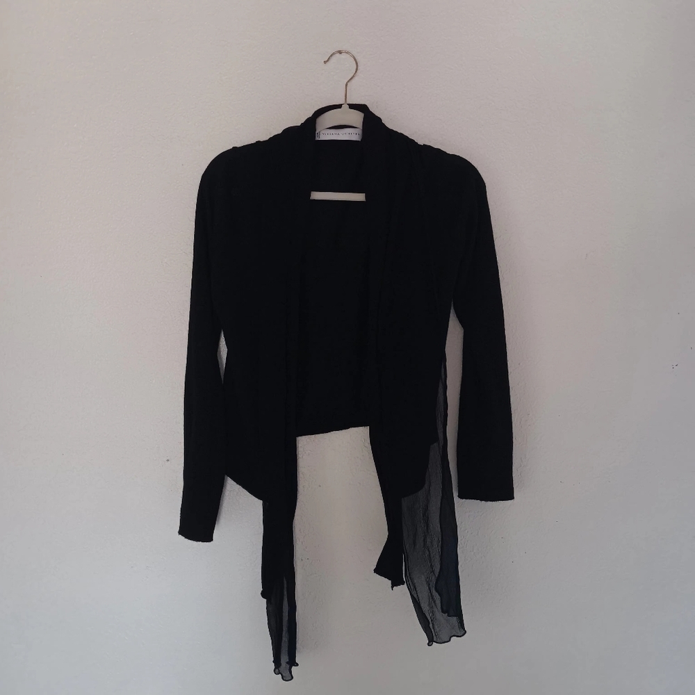 VIVIANA UCHITEL cardigan. Black. Size 4.